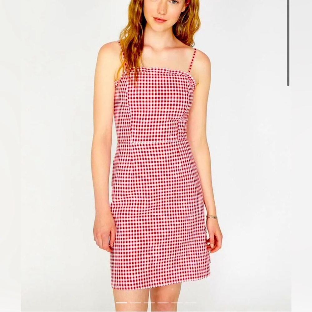 koton Red Gingham Women's Dress large mini